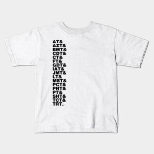 Long Distance Trails Helvetica List Kids T-Shirt